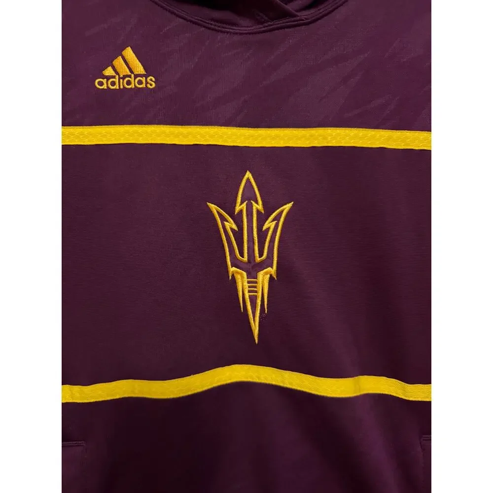 Adidas Arizona State Sun Devils Maroon Pullover Hoodie | Size Small